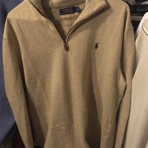 Light brown Polo Ralph Lauren quarter zip sweater